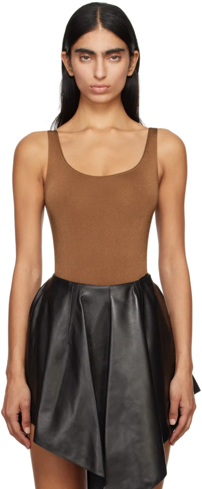 Wolford Brown Jamaika Bodysuit In 4782 Saba
