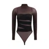 Wolford Brown Polyamide Bodysuit In Brown