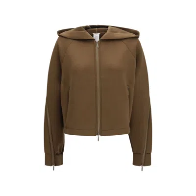 Wolford Brown Polyester Hoodie In Animal Print