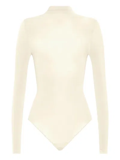 Wolford Buenos Aires High-neck Bodysuit In Neutral