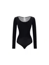 Wolford Deep V String Modal Blend Bodysuit In Black