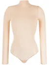 Wolford Buenos Aires String Semi-sheer Bodysuit In Neutrals