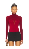Wolford Bustier Bodysuit In Red