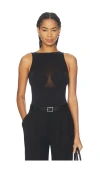 Wolford Grid Net Tank Top In Black