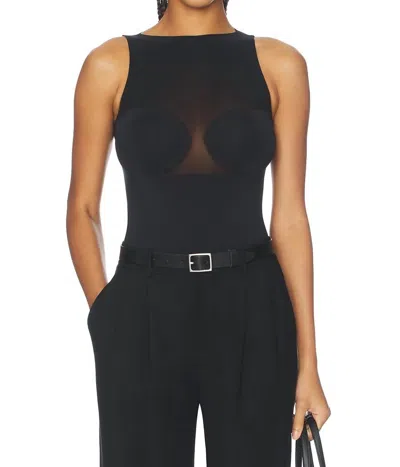 Wolford Bustier String Bodysuit In Black In Blue