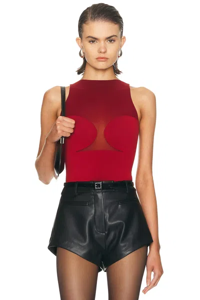 Wolford Bustier String Bodysuit In Red