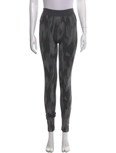 Pre-owned Wolford Camouflage Print Skinny Leg Pants In Gray