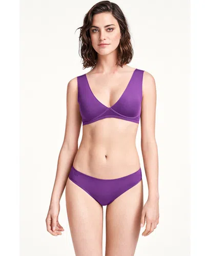 Wolford Cara Beach Triangle Bikini In Purple