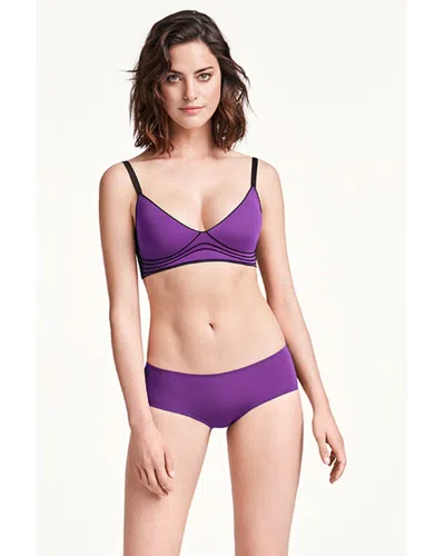 Wolford Cara Beach Triangle Bikini In Purple