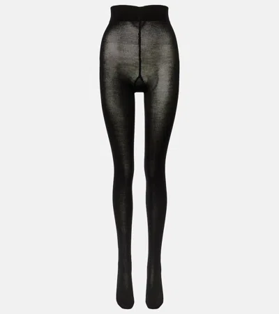 Wolford Cashmere And Silk-blend Tights In Black