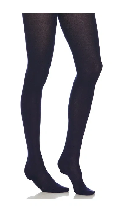 Wolford Cashmere Silk Tights In 네이비