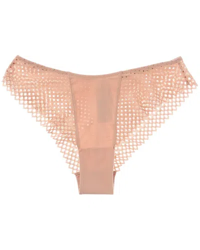 Wolford Cheeky Romantic Net Bikini Panty In Neutral