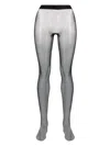 Wolford Fishnet Semi-sheer Tights In Black