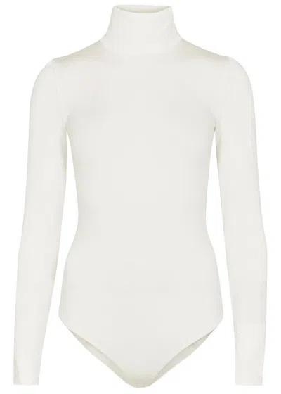 Wolford Colorado Cotton-blend Bodysuit In Cream