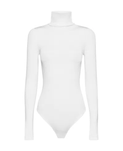 Wolford Colorado High-neck Long-sleeve Bodysuit In White