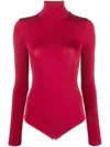 Wolford Colorado String Jersey-knit Bodysuit In Red