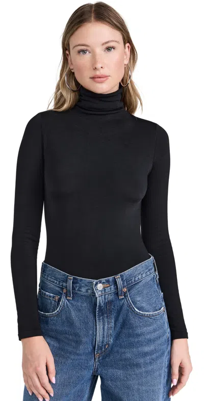WOLFORD COLORADO STRING THONG BODYSUIT BLACK