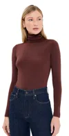 Wolford Colorado Thong Bodysuit Mahogany In Burgundy