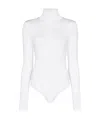 Wolford Ribbed High Neck Bodysuit In Black