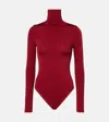 Wolford Colorado Cotton-blend Bodysuit In Soft Cherry