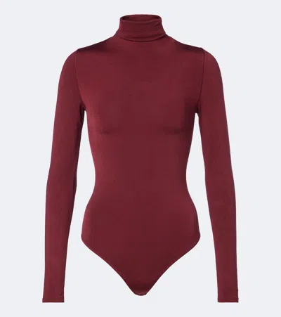 Wolford Colorado Turtleneck Jersey Bodysuit In Multi