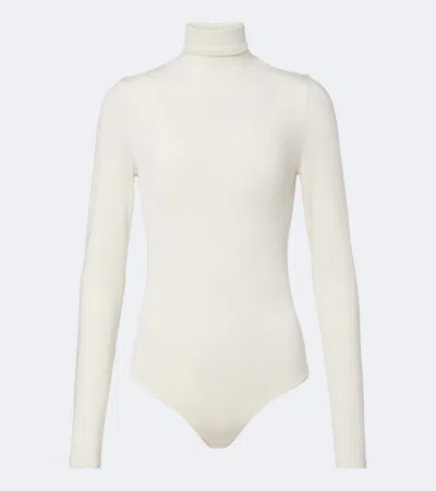 Wolford Colorado Turtleneck Jersey Bodysuit In Neutral