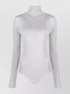 Wolford Colorado Turtleneck Long-sleeve Bodysuit In Grey
