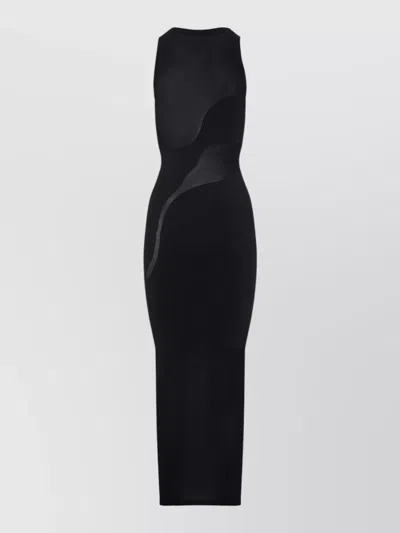 Wolford Contour Dress Featuring Sheer Panel Design In Black