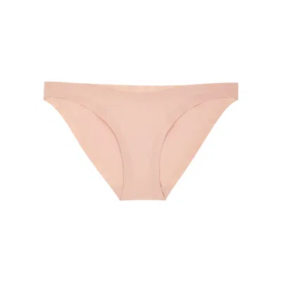 Wolford Contour Seamless Stretch-cotton Briefs In Rose