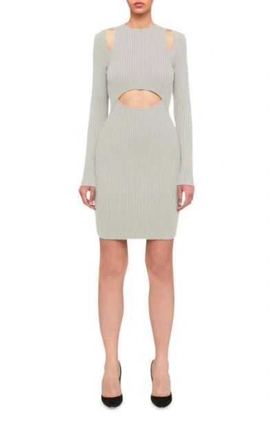 Wolford X Simkhai Cutout Contour Mini Dress In Ecrue