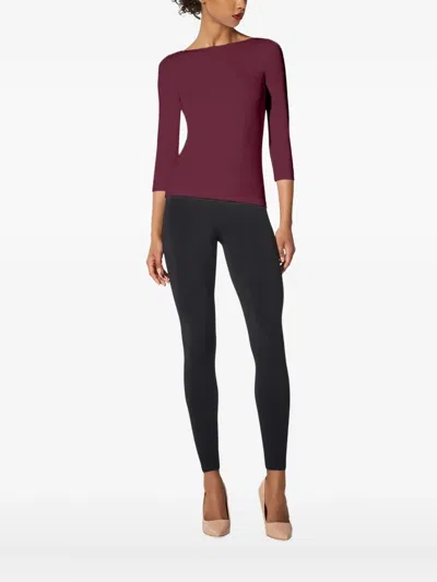 Wolford Cordoba Boat-neck Top In Purple