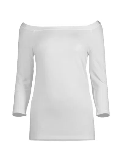 Wolford Cordoba Off-shoulder Sweater In White