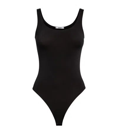 Wolford Cotton-blend Jamaika Bodysuit In Black