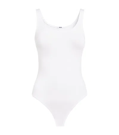 Wolford Jamaika Cotton-blend Bodysuit In White