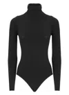 Wolford Seamless Fitted Turtleneck Long-sleeved Top In Black