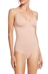 Wolford Cotton Contour 3w Shaping Bodysuit In Pink