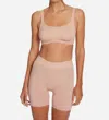 Wolford Cotton Contour Control High Waist Shorts In Rose Tan In Pink