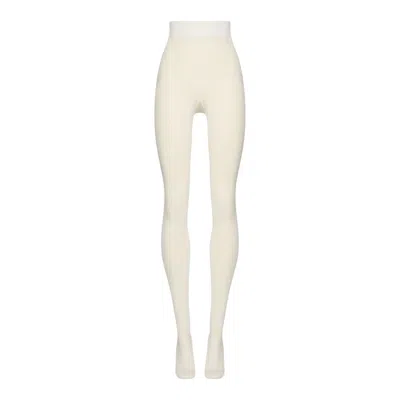 Wolford Cotton Rib Tights In Neutral
