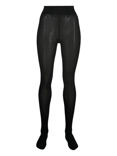 Wolford Elasticated-waistband Tights In Black