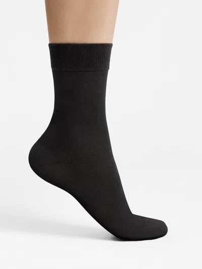 Wolford Cotton Socks In Black