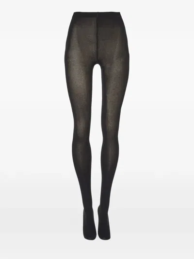 Wolford Cotton Velvet Tights In Black