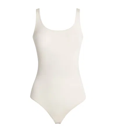 Wolford Cotton-blend Jamaika Bodysuit In Ivory