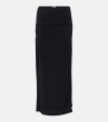 Wolford Crepe Jersey Midi Wrap Skirt In Black