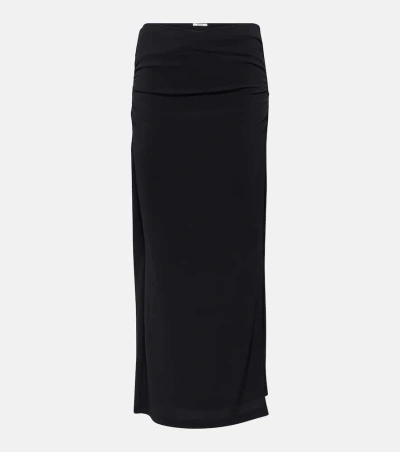 Wolford Crepe Jersey Midi Wrap Skirt In Black