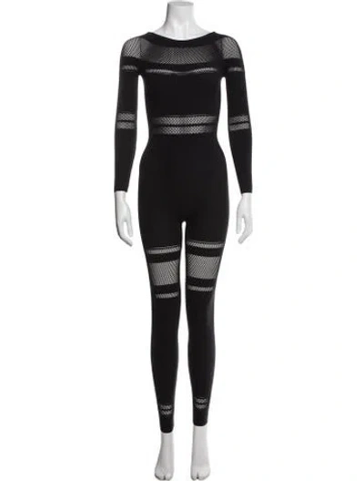 Pre-owned Wolford Crew Neck Jumpsuit In Blue