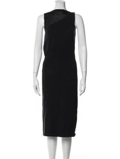Pre-owned Wolford Crew Neck Knee-length Dress In Black