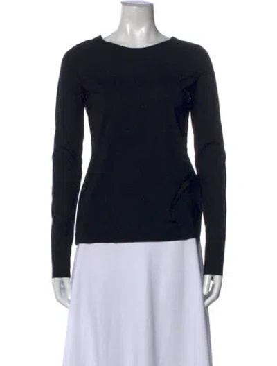 Pre-owned Wolford Crew Neck Long Sleeve Top In Black