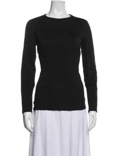 Pre-owned Wolford Crew Neck Long Sleeve Top In Blue