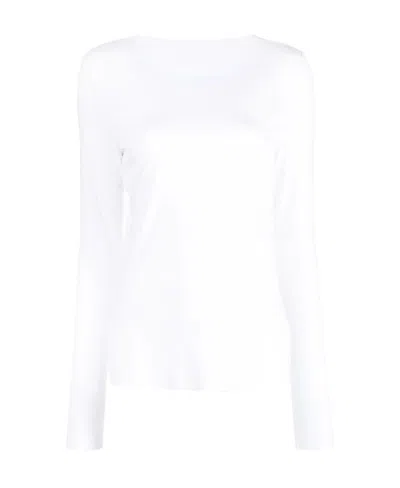 Wolford Crew Neck Long-sleeved Jumper In White