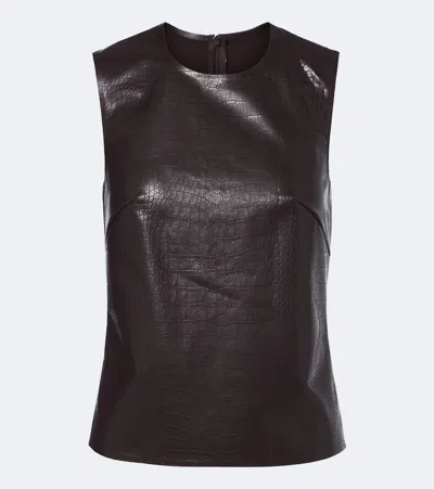 Wolford Croc-effect Top In Black